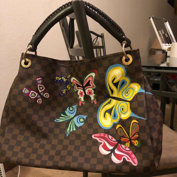 Louis Vuitton custom painted bag - Picture 2 of 2